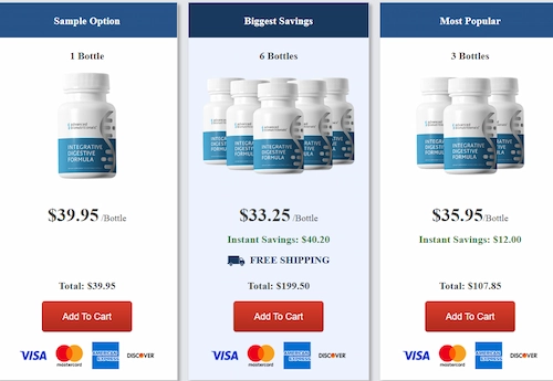 Integrative Digestive Formula pricing Details
